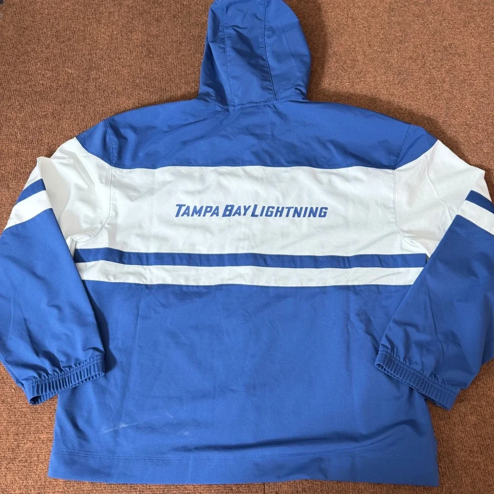 Adidas Tampa Bay Lightning NHL Full Zip Hooded Jacket Blue White‎ Mens XL IP5963